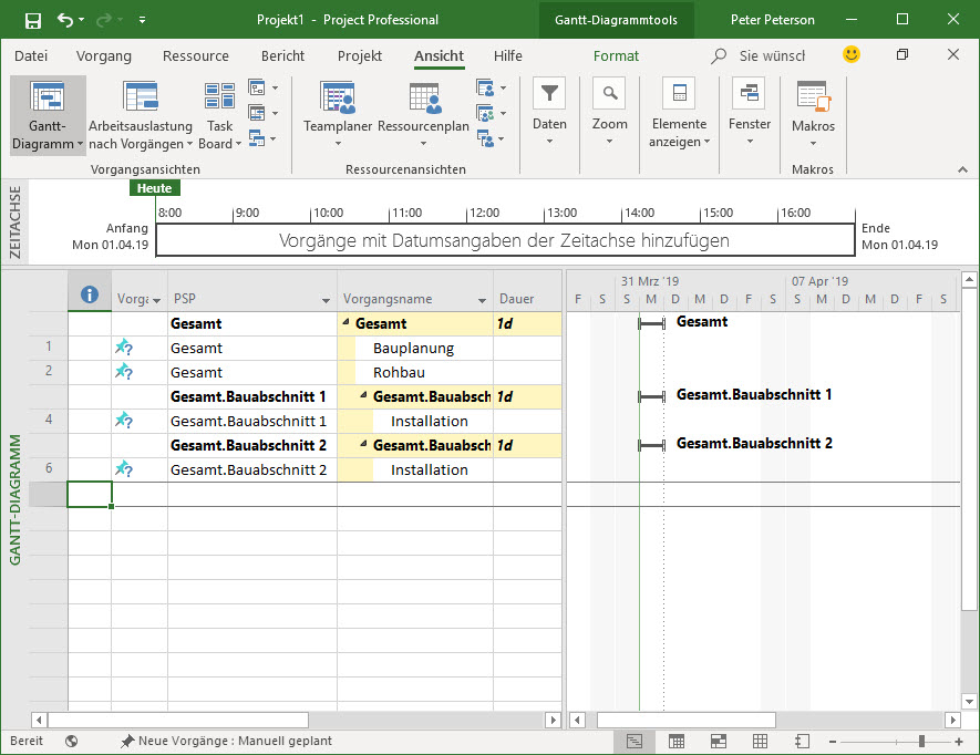 Microsoft Project 2019, 2021, Online (Project Plan 3)